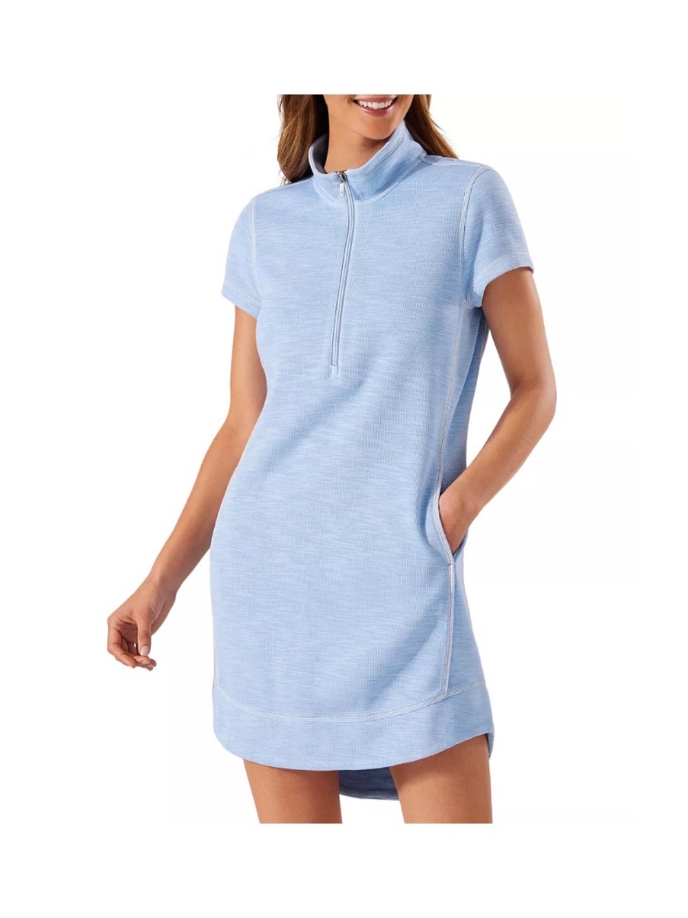 Tommy Bahama Tobago Bay Half Zip Knit Cotton Dress Womens Medium